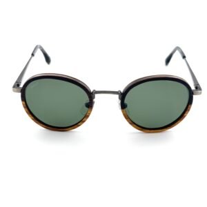 Sagaponack ebony kosso wood round sunglasses UV400 polarized Monttuck New York