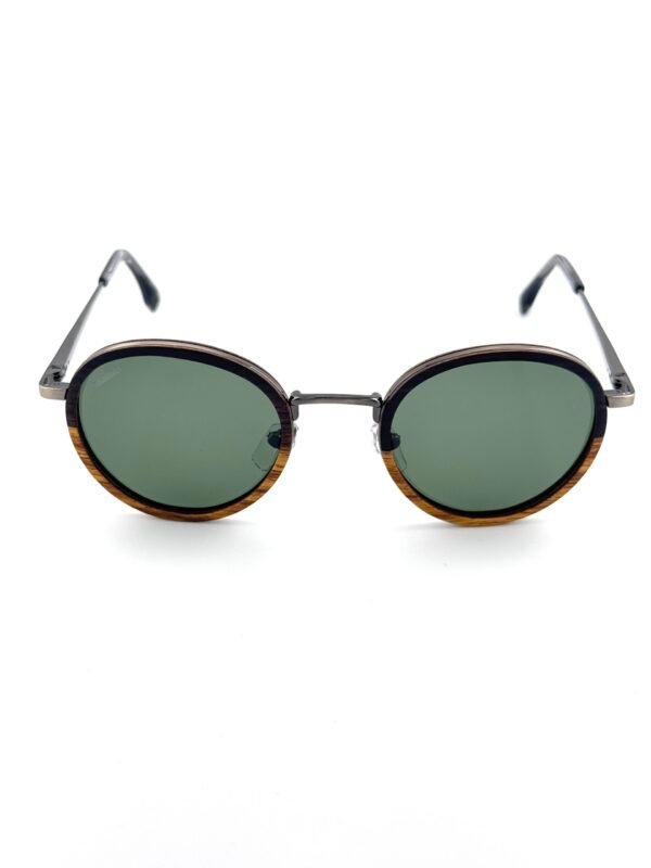 Sagaponack ebony kosso wood round sunglasses UV400 polarized Monttuck New York