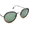 Sagaponack ebony kosso wood round sunglasses UV400 polarized Monttuck New York