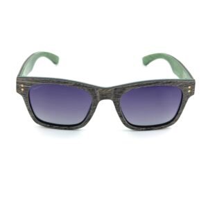 Handcrafted wenge wood square sunglasses with polarized UV400 gradient lenses, Wainscott by Monttuck