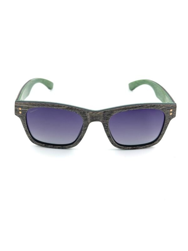 Handcrafted wenge wood square sunglasses with polarized UV400 gradient lenses, Wainscott by Monttuck