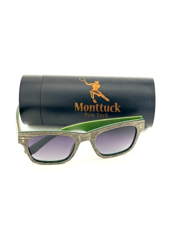Handcrafted wenge wood square sunglasses with polarized UV400 gradient lenses, Wainscott by Monttuck