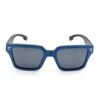 Handcrafted blue maple wood square sunglasses with polarized UV400 lenses and carbon fiber temples, Montauk by Monttuck