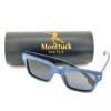 Montauk - Blue Maple Wood Sunglasses - Monttuck Handcrafted blue maple wood square sunglasses with polarized UV400 lenses and carbon fiber temples, Montauk by Monttuck