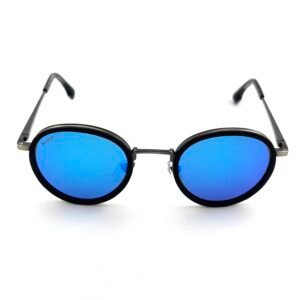 Handcrafted wood sunglasses with blue revo polarized lenses and anti-seawater coating, Atlantic by Monttuck