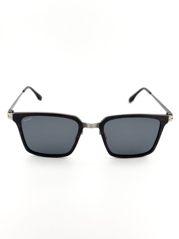 Drift - Gun Grey Wood Sunglasses - Monttuck Handcrafted wood square sunglasses with polarized UV400 lenses and carbon fiber temples, Drift by Monttuck