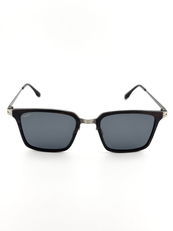 Drift - Gun Grey Wood Sunglasses - Monttuck Handcrafted wood square sunglasses with polarized UV400 lenses and carbon fiber temples, Drift by Monttuck